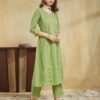 Embroidered Straight Kurta with Pant & Dupatta - Image 2