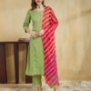 Embroidered Straight Kurta with Pant & Dupatta - Image 4